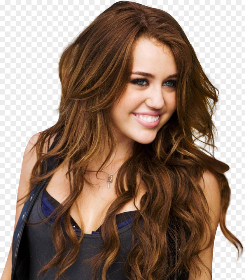 Miley Cyrus Human Hair Color Hairstyle Brown Coloring PNG