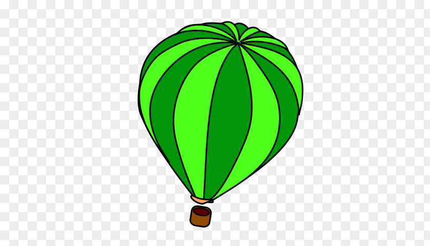 Hot Air Balloon Green Clip Art PNG