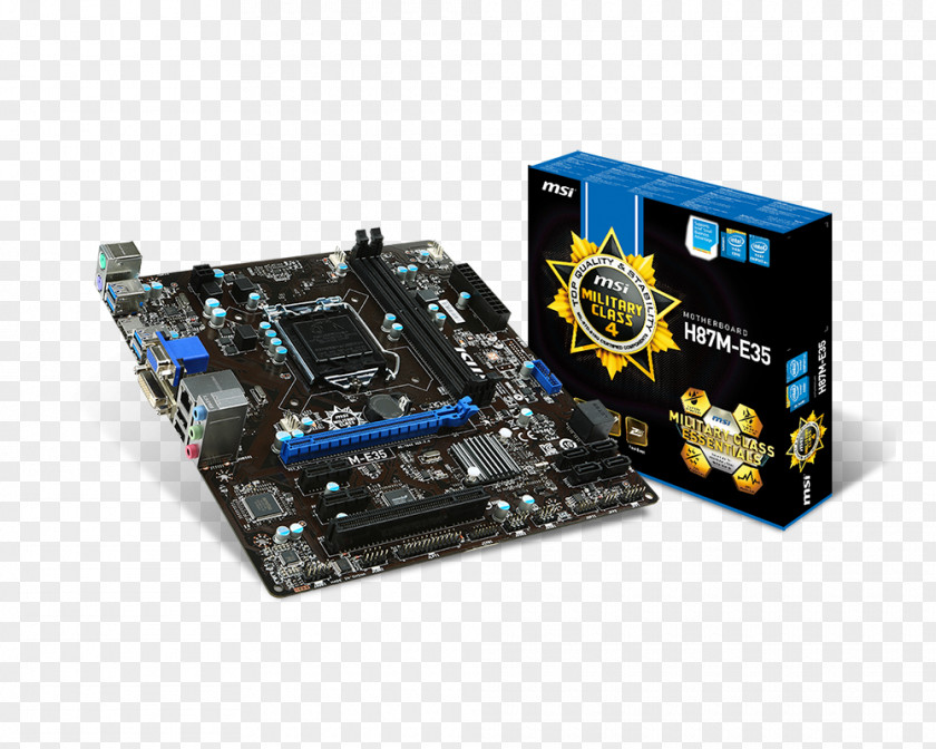 Intel LGA 1150 Motherboard MicroATX MSI PNG