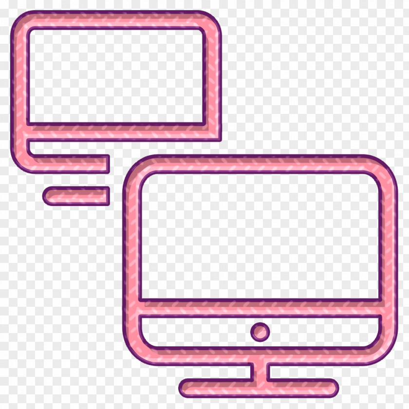 Rectangle Streamline Icon Computer Network PNG