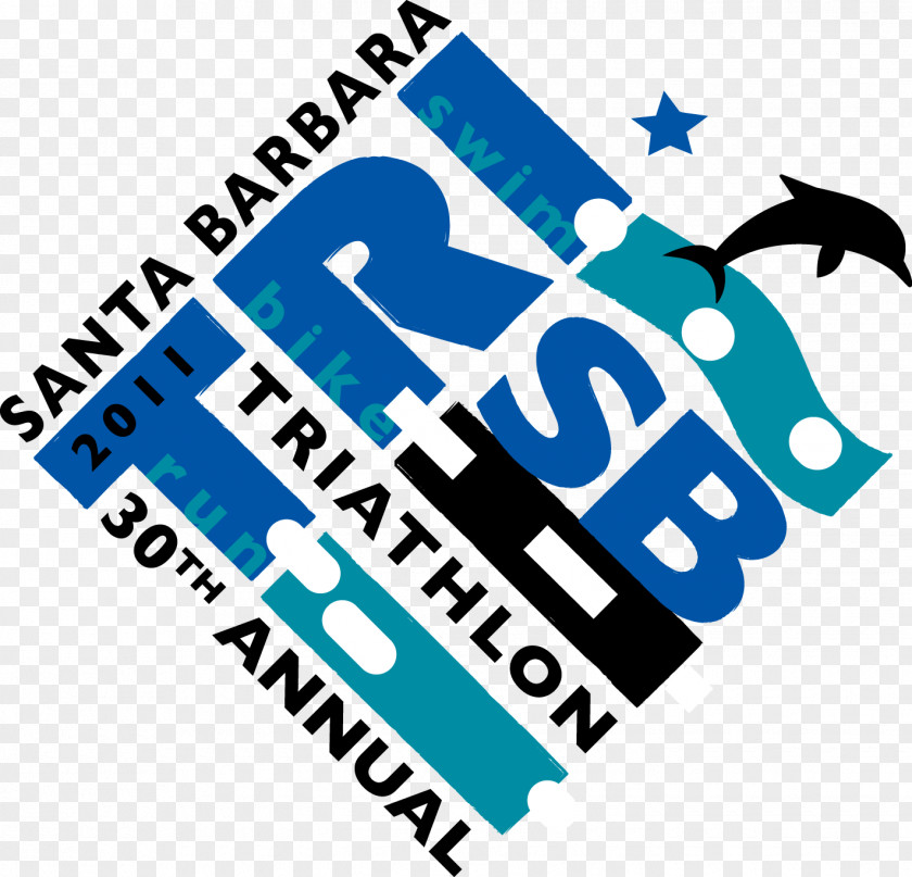 Santa Barbara Triathlon Art Logo Information Brand PNG