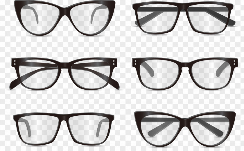 Vector Painted Black Frame Glasses Collection Getting Horn-rimmed Stock.xchng PNG