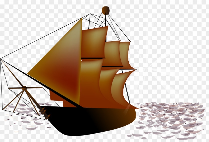 Vector Sailing Euclidean Ship Wallpaper PNG