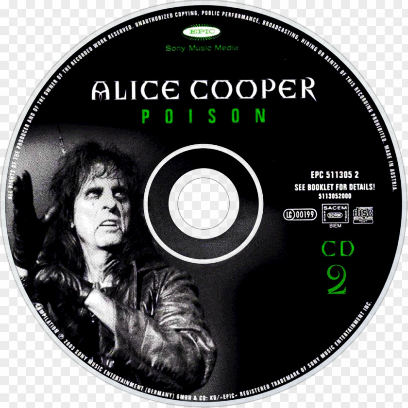 Alice Cooper Compact Disc Poison Album Greatest Hits PNG