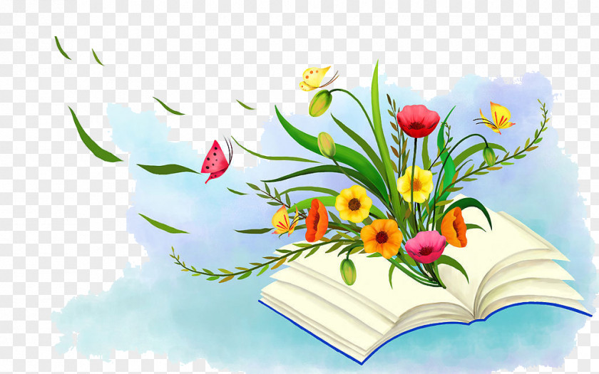 Book Flower PNG