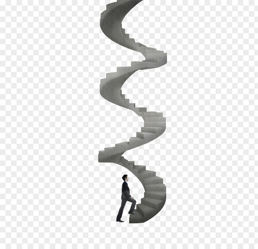 Business People Ladder Stairs Spiral PNG