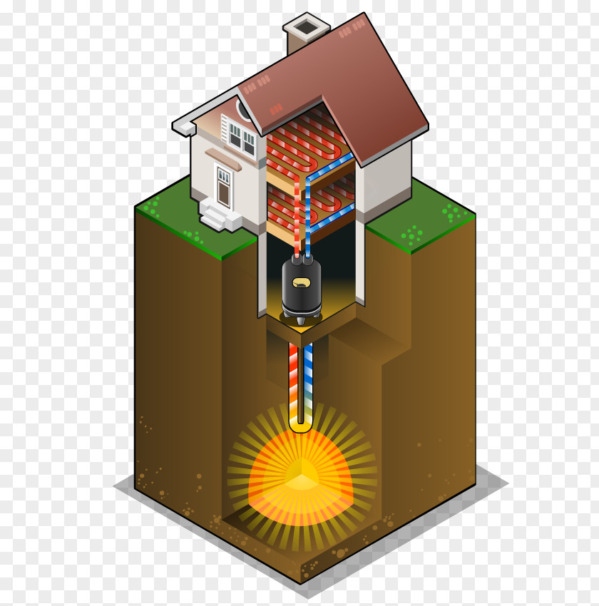 Energy Geothermal Heat Pump Central Heating PNG
