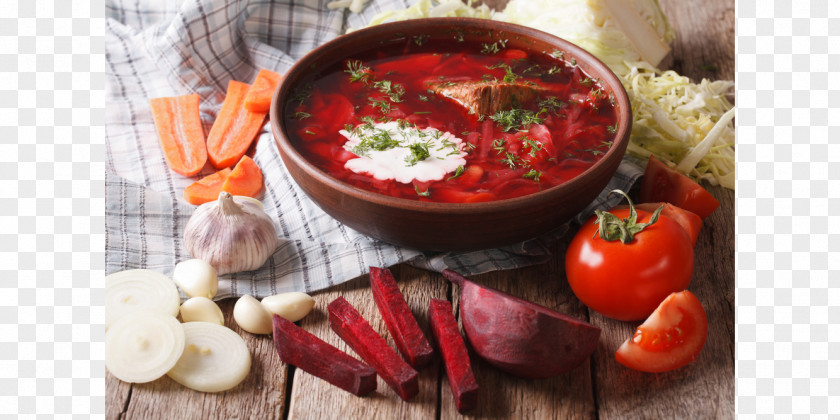 Garlic Borscht Food Vegetable Soup Meat PNG