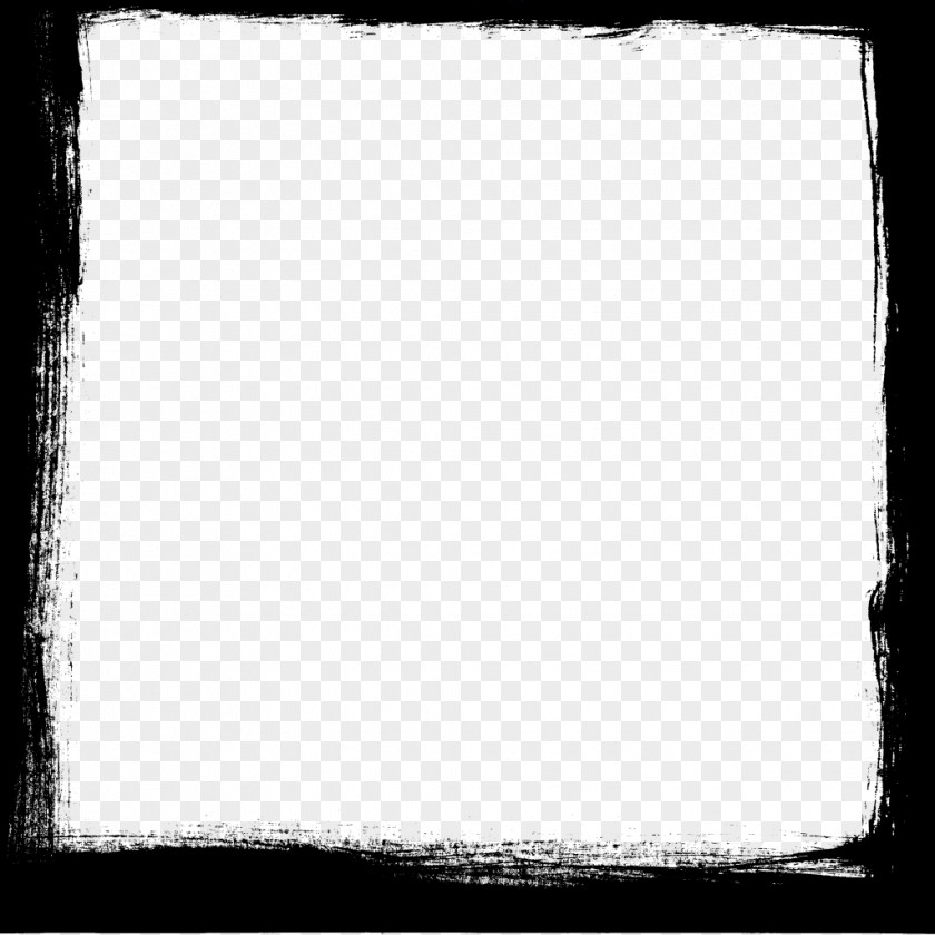 Square Frame Photo Black And White Chessboard Pattern PNG