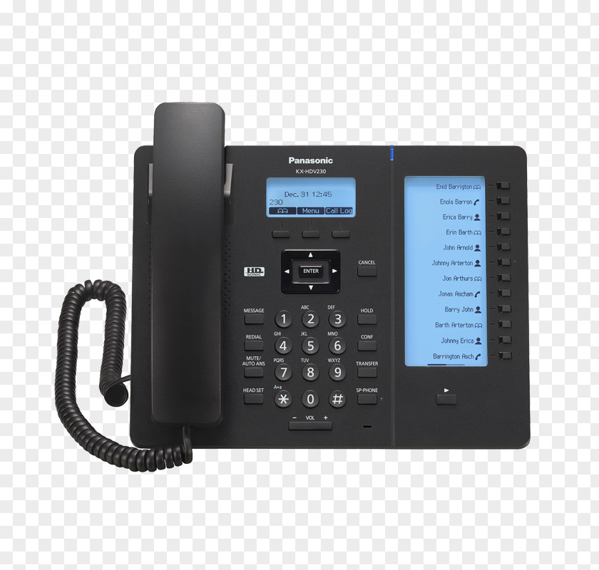 VoIP Phone Panasonic KX-HDV230 Session Initiation Protocol Business Telephone System PNG