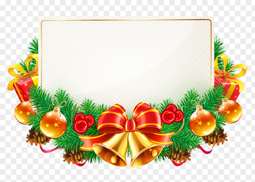 Wreath Borders Christmas Clip Art PNG