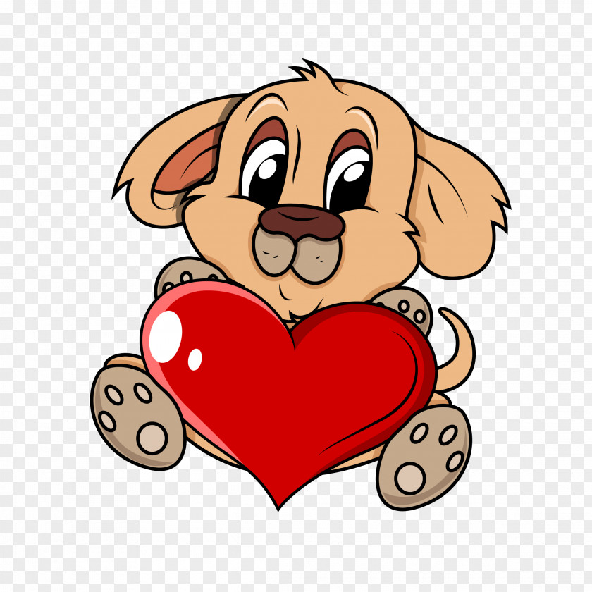 Cute Puppy And Hearts Graphics Dog Drawing Heart PNG