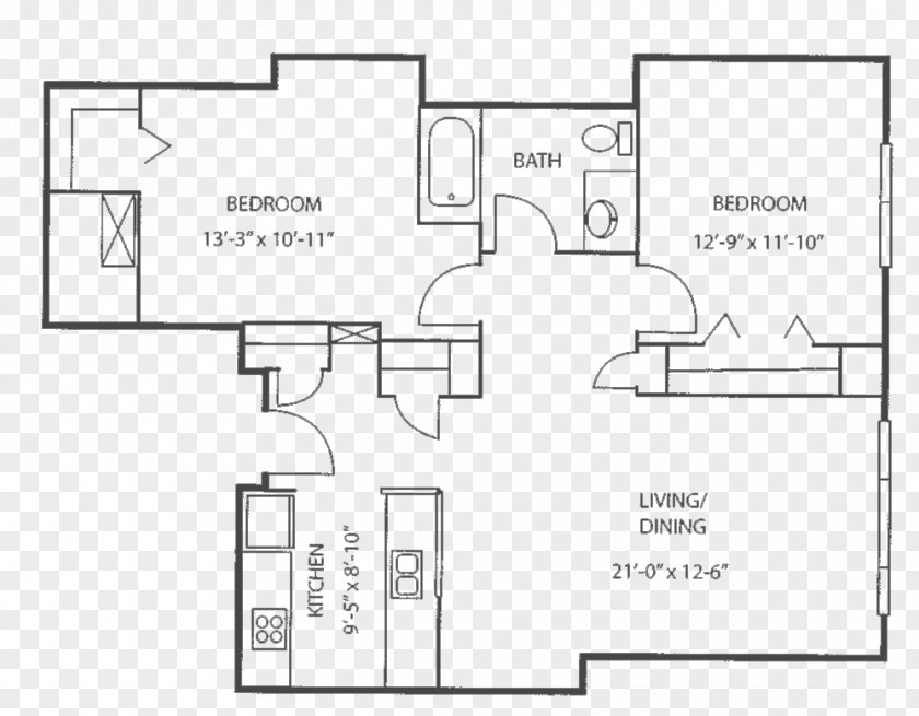 Gym Plan Park Square West Floor Apartment Technical Drawing PNG