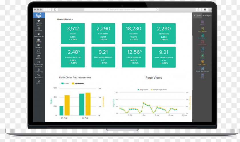 Template Download Time Digital Marketing MWI Advertising Report PNG