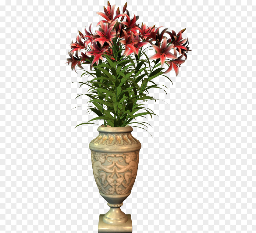Vase Flowers In A Flowerpot PNG