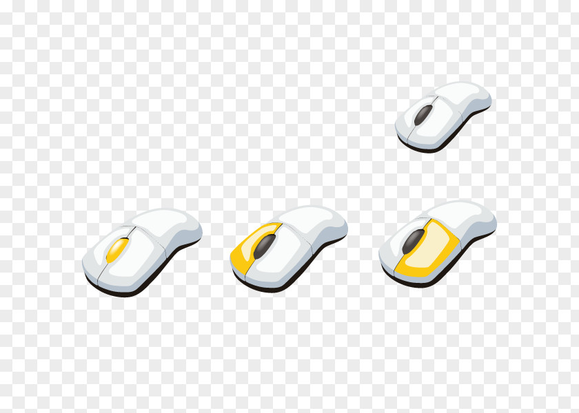 Vector Wireless Mouse Computer Shoe Yellow Technology PNG