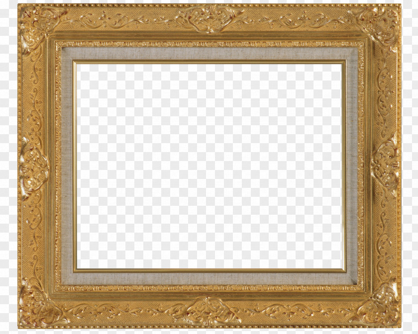 Golden Frame Picture Frames Decorative Arts Wall Decal PNG