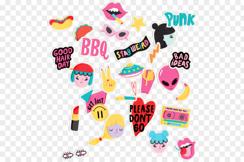 Sticker Fashion Cake Cartoon PNG