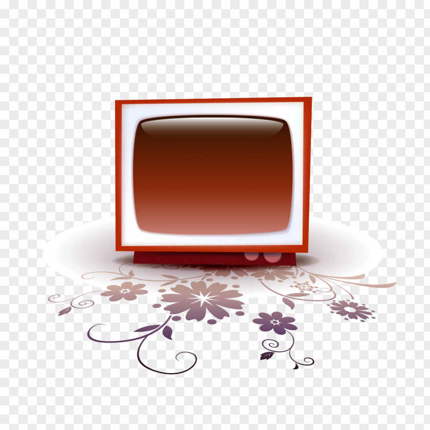 TV Under Red Shading Television Drawing Photography Illustration PNG