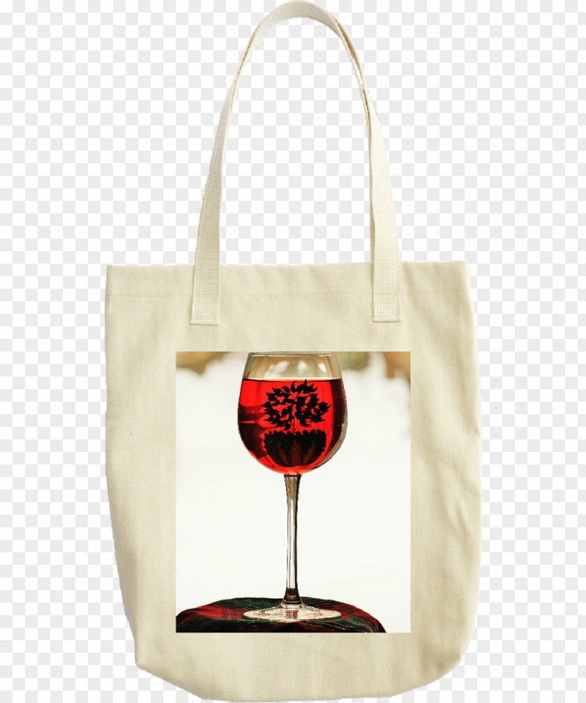 Wine Glass Tote Bag Red Product PNG