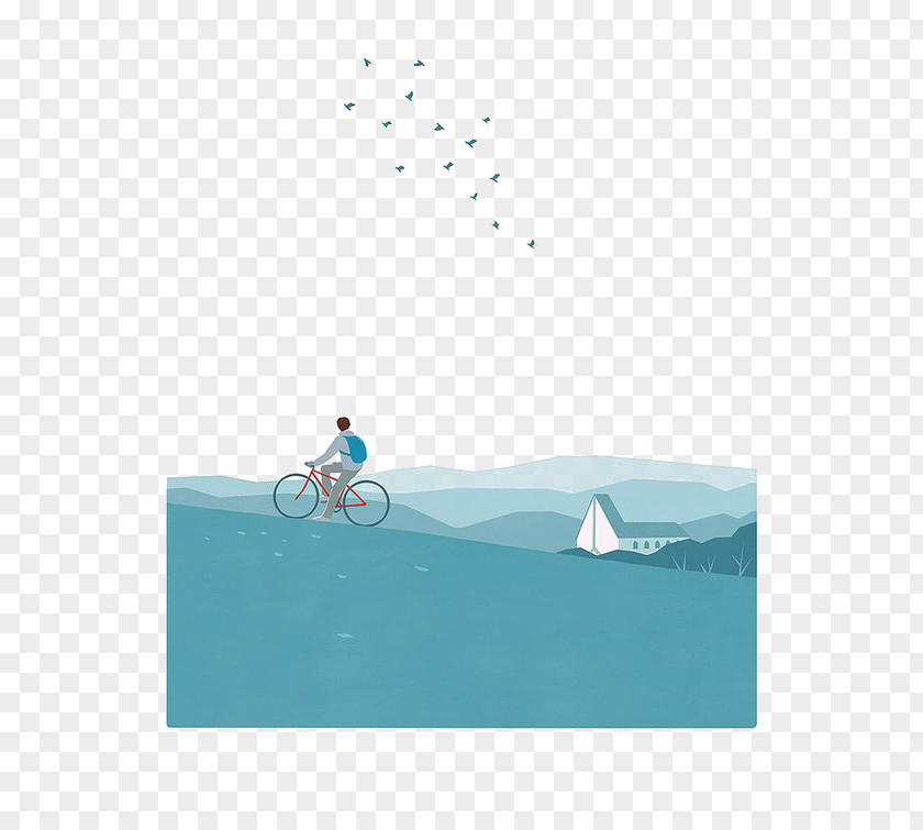 Cycling Drawing Sina Weibo Illustration PNG