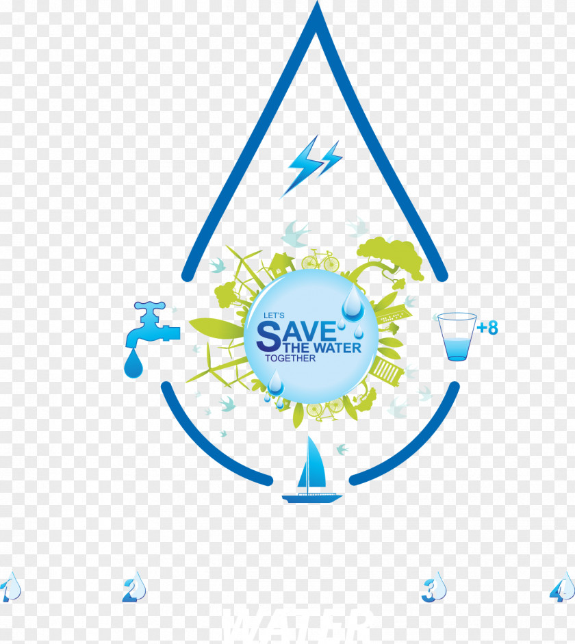 Decoration Environmental Water Droplets Flag World Day Infographic Efficiency Conservation PNG