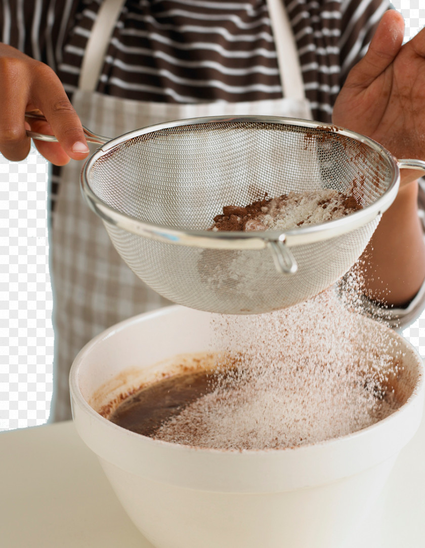 Flour Screening Filter Chocolate Brownie Baking Powder Sieve PNG