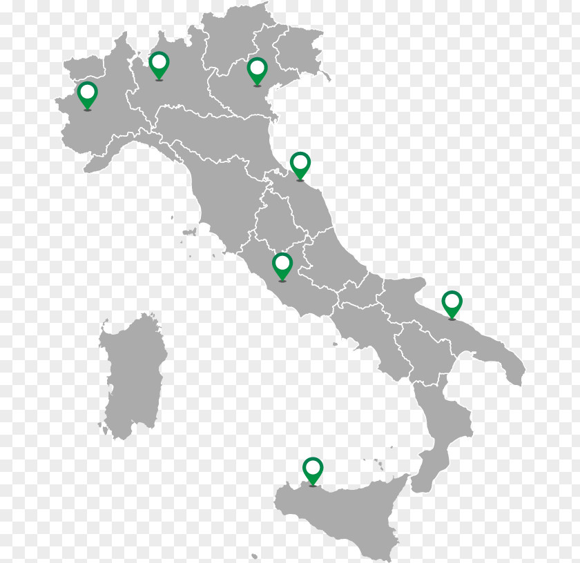Map Regions Of Italy Royalty-free Vector PNG