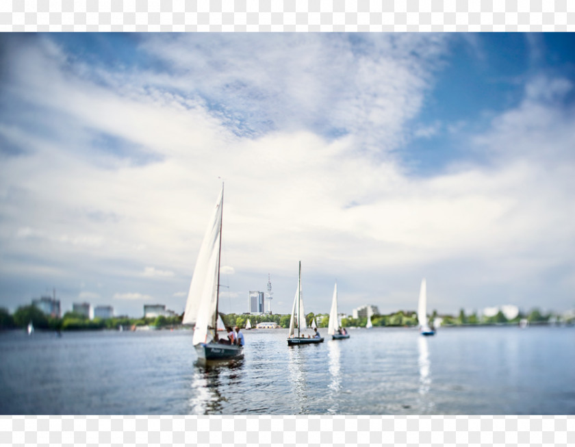 Sailing Außenalster Cat-ketch Alster Hamburg Messe Und Congress PNG
