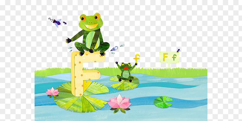 Water Frogs Frog Cartoon Drawing Illustration PNG