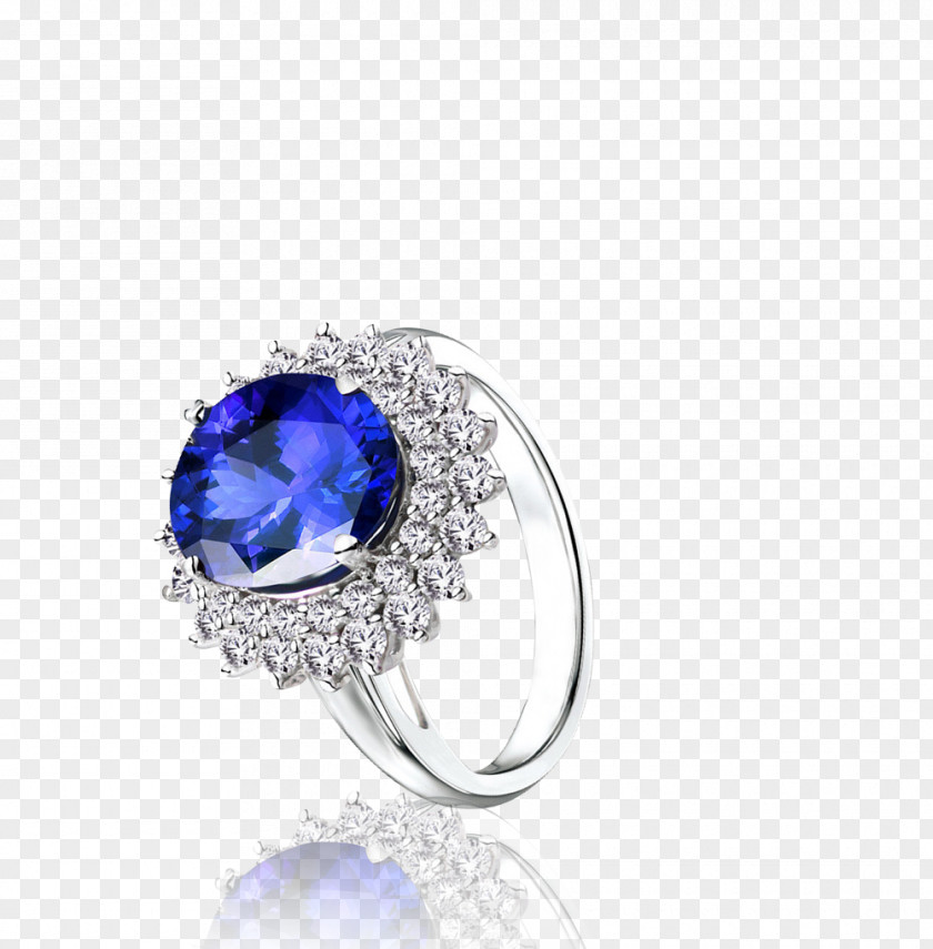 Blue Diamond Jewelry Ring Jewellery Gemstone PNG