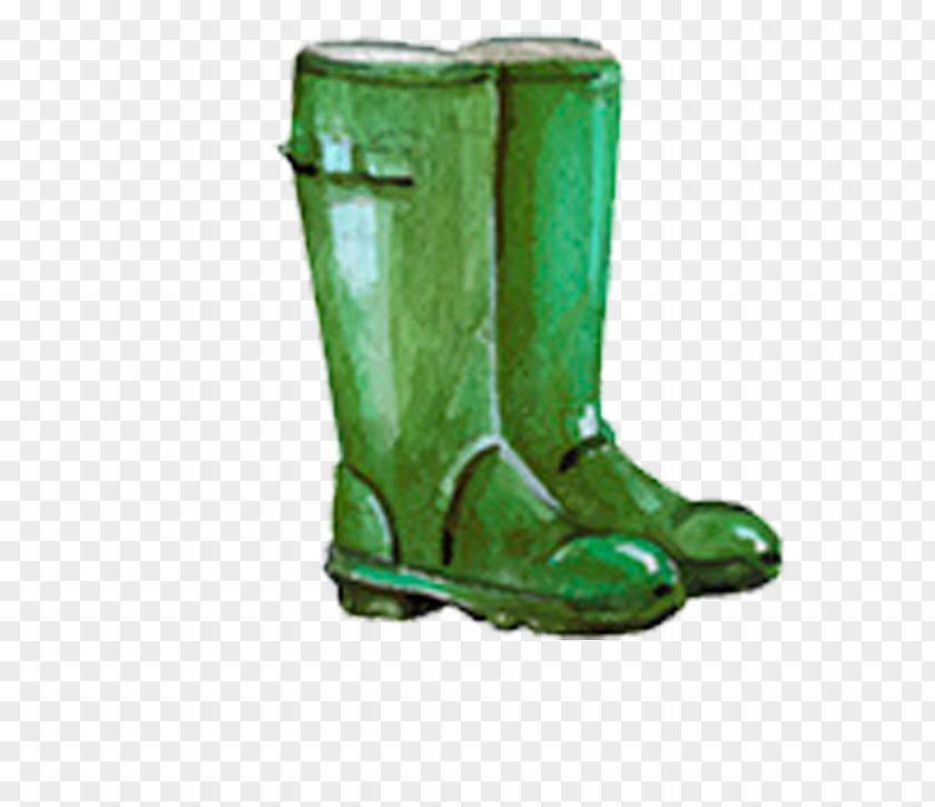 Green Rain Boots Wellington Boot Cowboy PNG