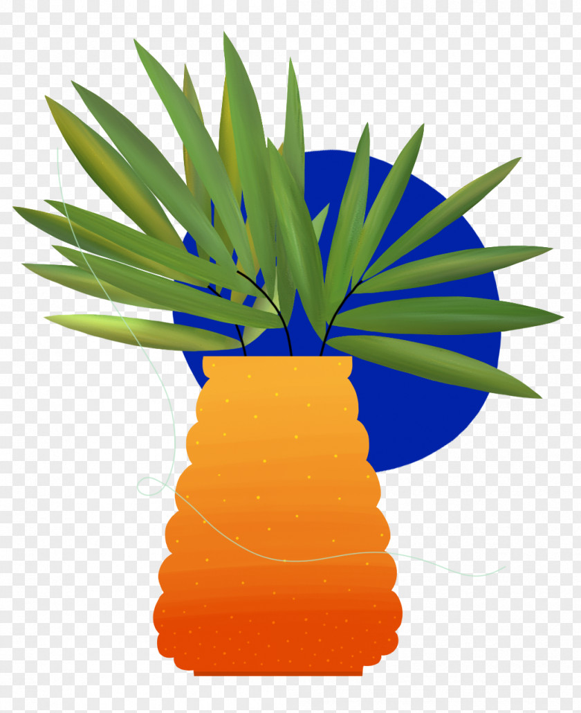 Pineapple Majorelle Garden Blue Art PNG