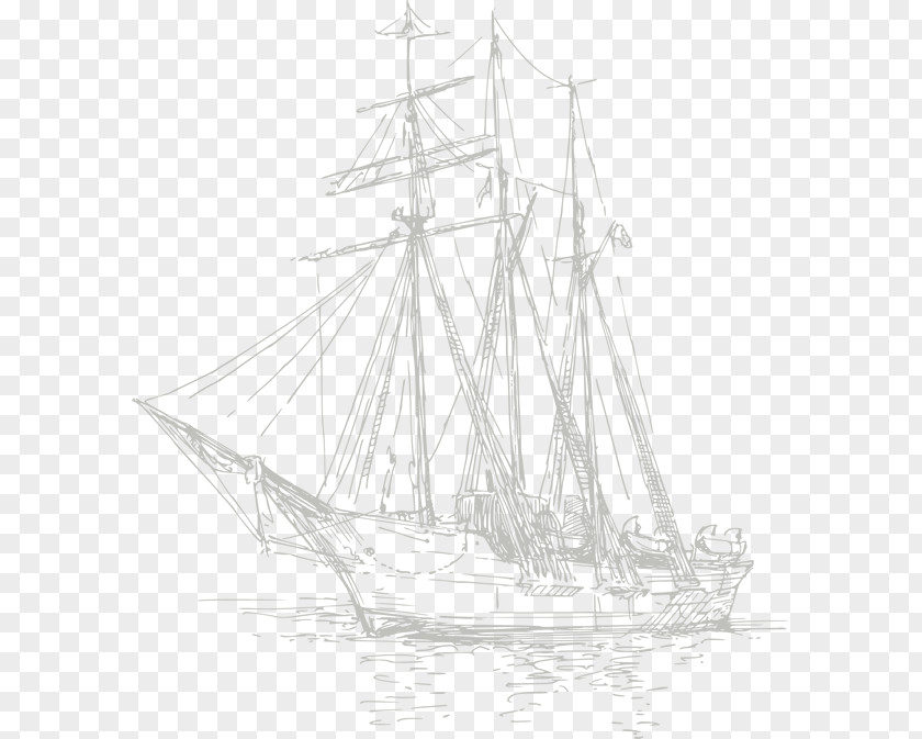 Sail Ship Brigantine Clipper Galleon PNG