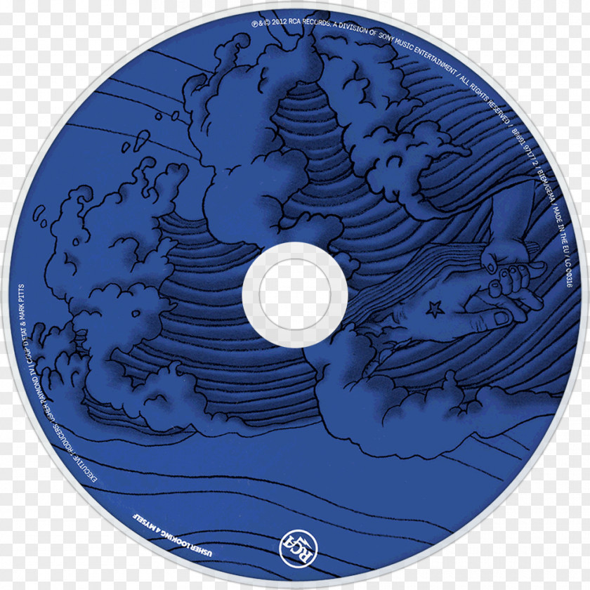 Usher Cobalt Blue Compact Disc PNG