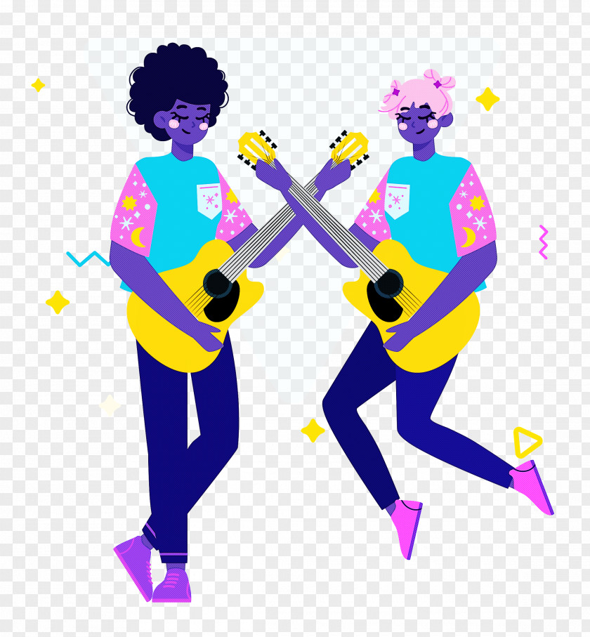 Music Guitar Party Time PNG