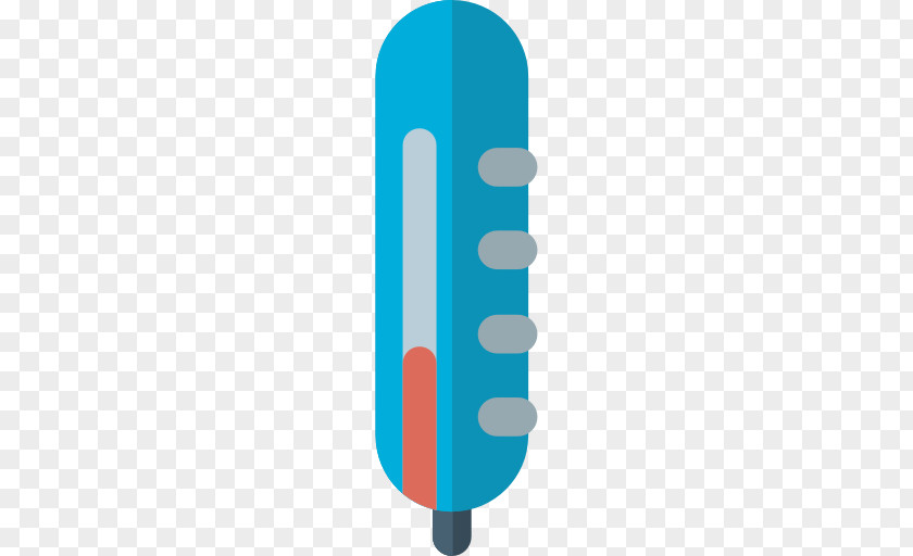 Watercolor Pen Blue Thermometer Painting PNG