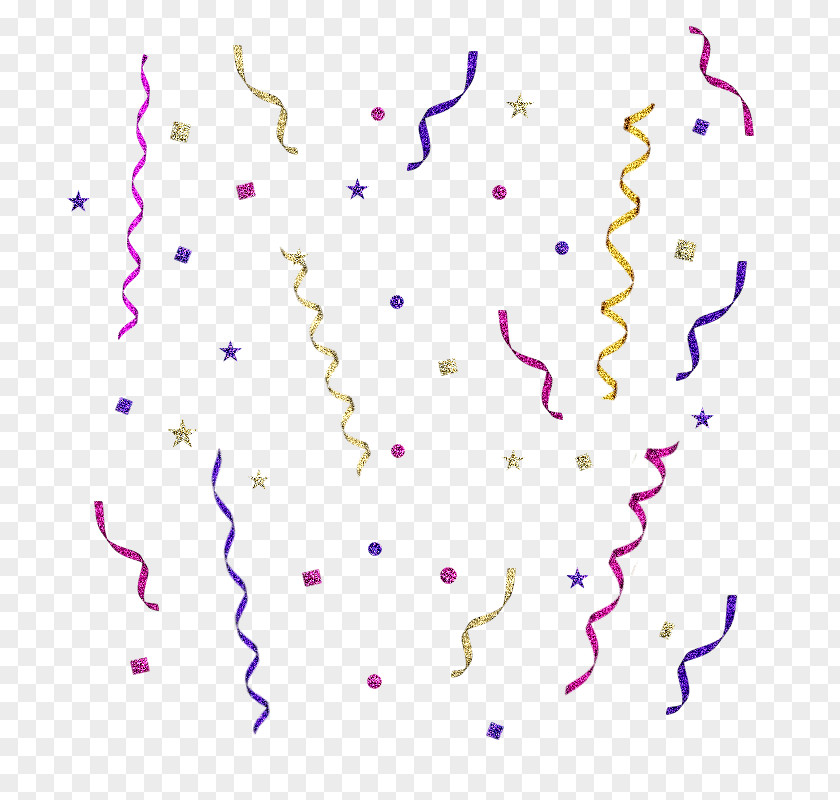 Confetti Serpentine Streamer Clip Art PNG