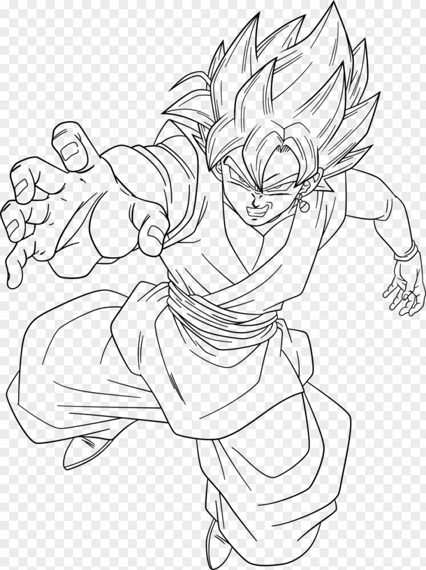 Goku Gohan Line Art Vegeta Trunks PNG