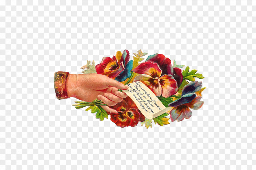 Hand Flowers Cut Pansy Clip Art PNG