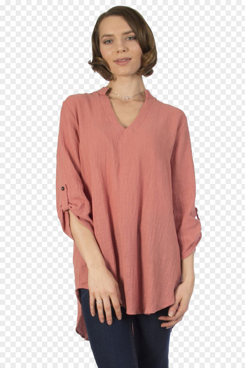 Shirt Blouse Sleeve Top Tunic Gauze PNG