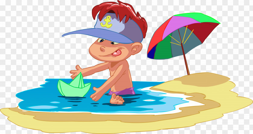 Vacation Cartoon Child Beach Clip Art PNG