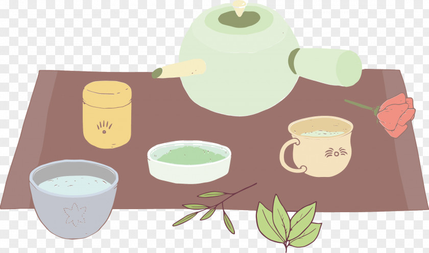 Vector Tea Green Yum Cha Teaware PNG