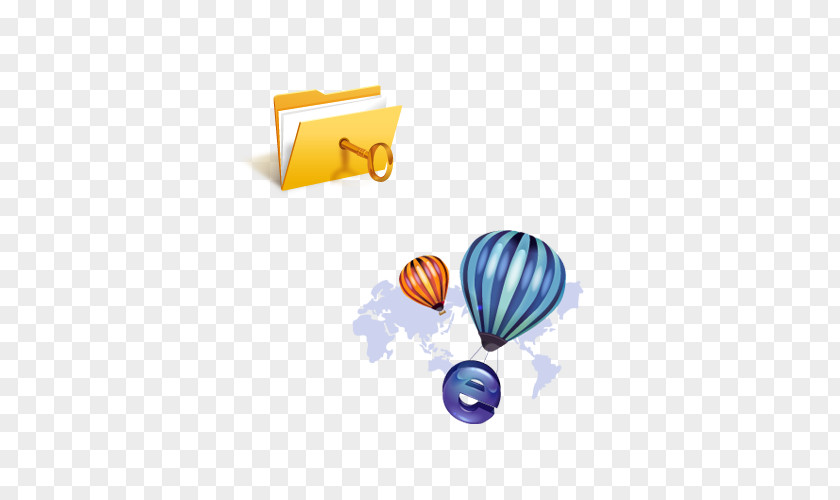 Business Folder Hot Air Balloon Icon Directory PNG