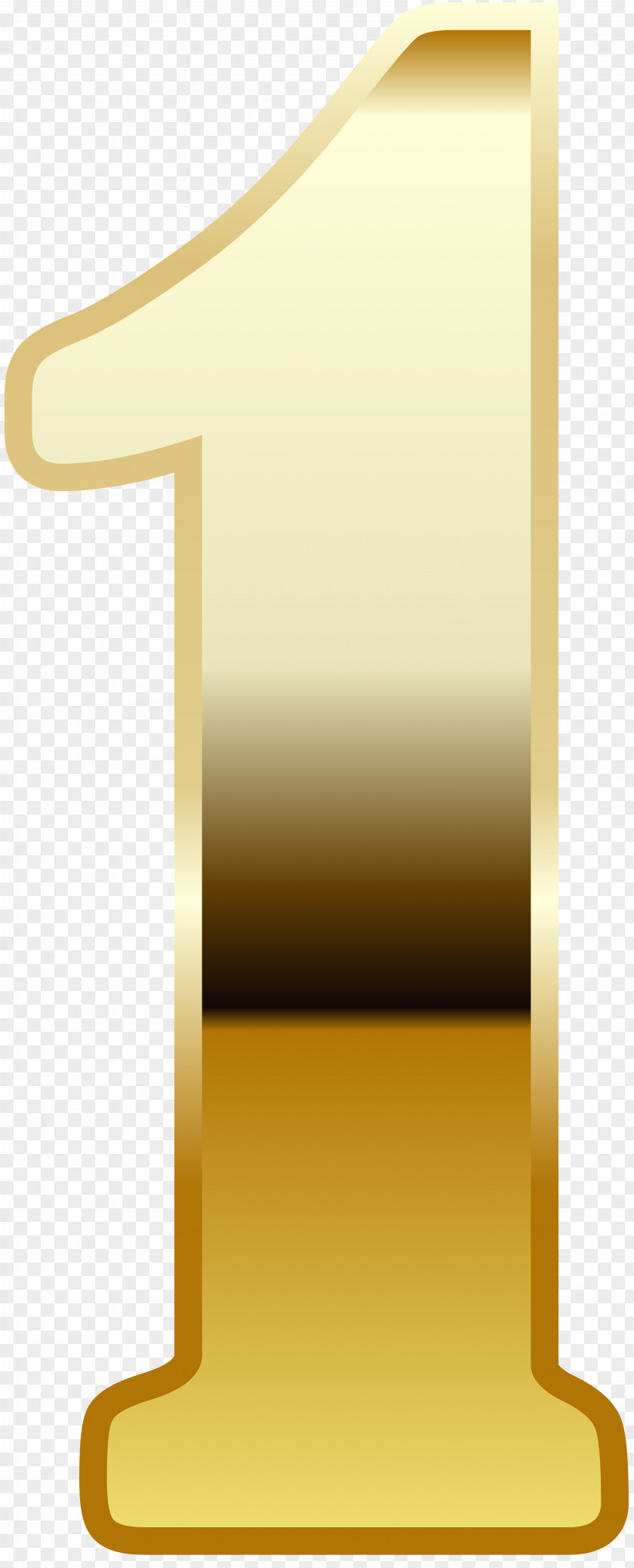 One Number Gold Clip Art PNG