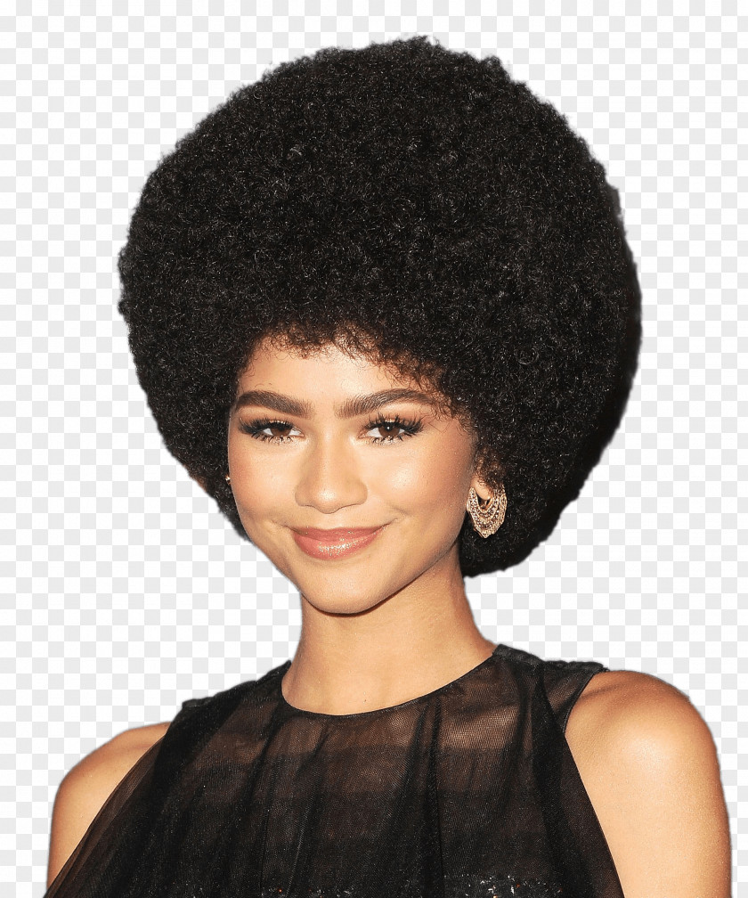 Zendaya Afro Hairstyle Pixie Cut Wig PNG