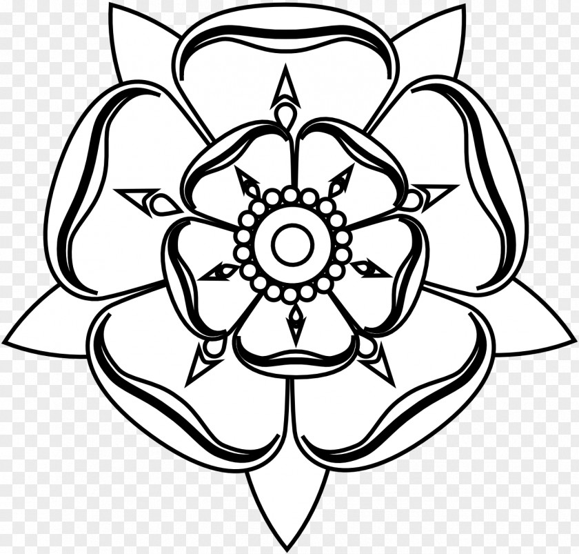 Black And White Rose Drawings Tudor Of York Drawing Clip Art PNG