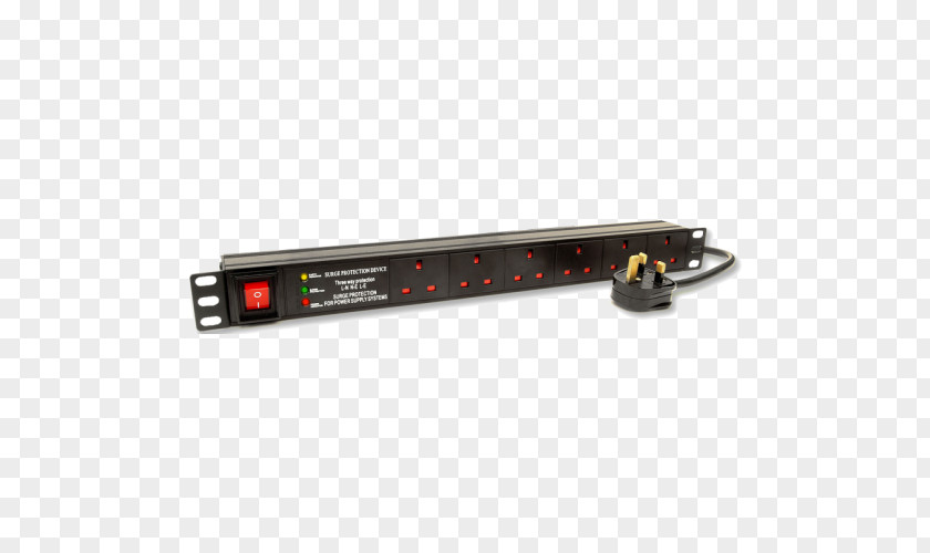 Computer Power Distribution Unit 19-inch Rack Surge Protector Strips & Suppressors PNG