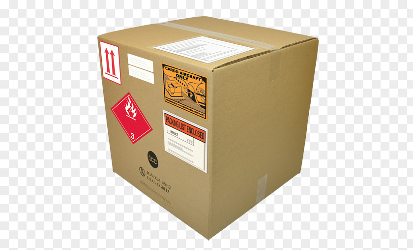 Dangerous Goods Box Packaging And Labeling Freight Transport PNG