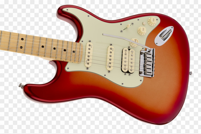 Electric Guitar Fender Stratocaster Musical Instruments Corporation Sunburst American Deluxe Series PNG